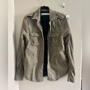 Nice Collective Olive Utility Shirt Jacket size M